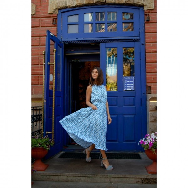 Платье «Голубой орнамент» фото 2