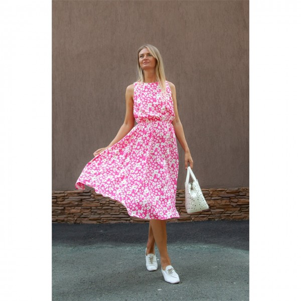 Платье «Цветы на розовом» фото 4