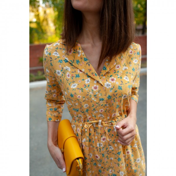 Платье из микровельвета «Теплая осень» фото 2